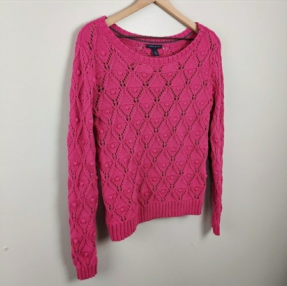 Tommy Hilfiger Pink Knot Sweater Size Small - Picture 2 of 8